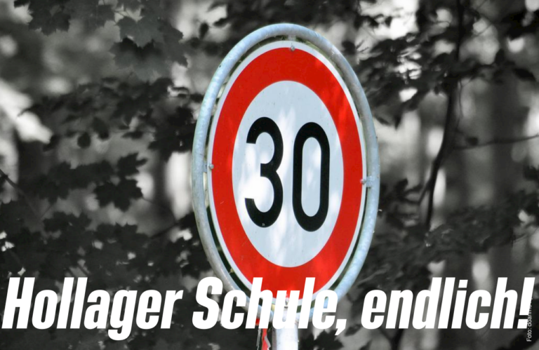 Tempo 30 vor Hollager Grundschule kommt endlich!