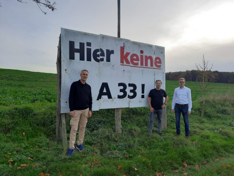 Chef der Belmer Grünen fordert: A33Nord stoppen und A30 zum regenerativen Kraftwerk ausbauen